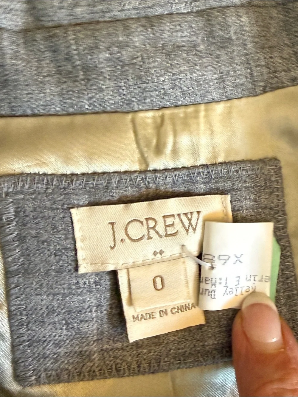 J. Crew Gray Wool Blend Schoolboy Fitted Blazer, Sz 0